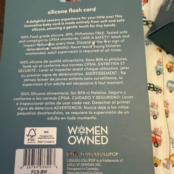 NWT Loulou Lollipop Set Sleeper, Wash Cloths Set, Silicone Flashcard Teether Set - Picture 4 of 9